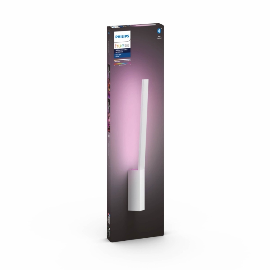 Philips - RGBW LED zidna svjetiljka Hue LIANE White And Color Ambiance, s mogućnošću prigušivanja, LED/12W/230V
