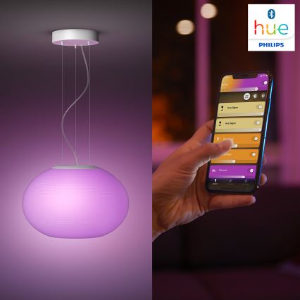 Philips - LED RGBW prigušivački luster na užetu Hue FLOURISH LED/39W/230V