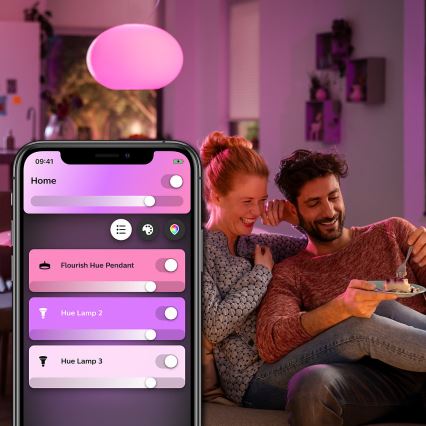 Philips - LED RGBW prigušivački luster na užetu Hue FLOURISH LED/39W/230V