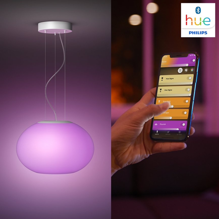 Philips - LED RGBW Prigušivi luster na sajli Hue FLOURISH LED/39W/230V