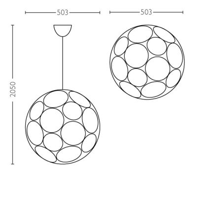 Philips - Viseća stropna svjetiljka E27/60W/230V