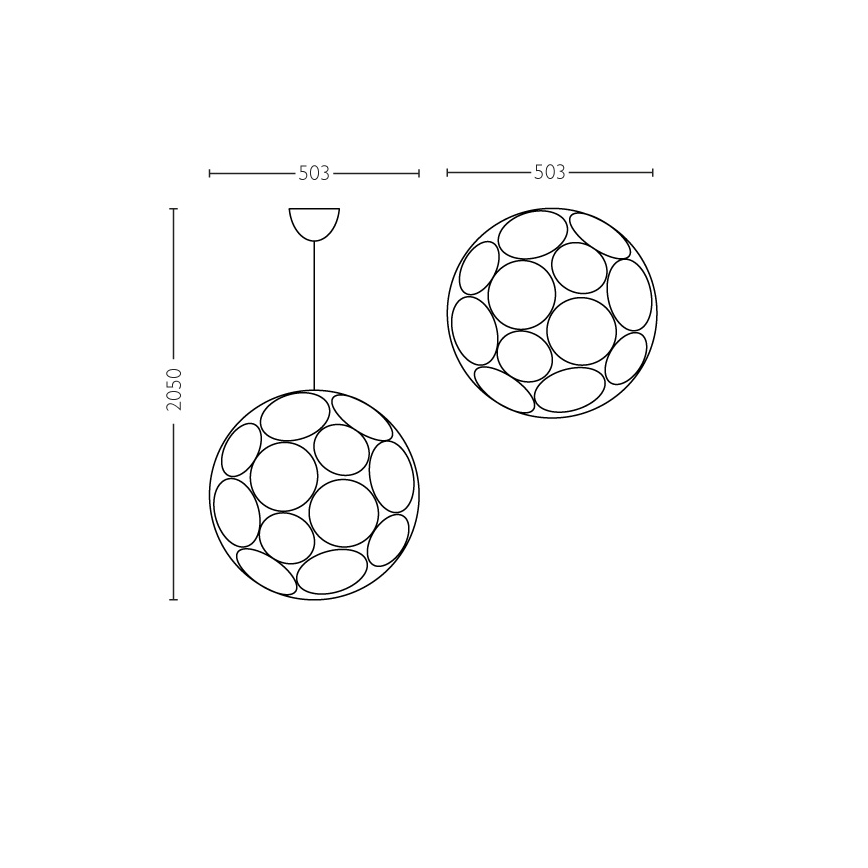 Philips - Viseća stropna svjetiljka E27/60W/230V