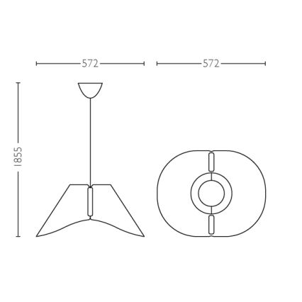 Philips - Viseća stropna svjetiljka E27/60W/230V