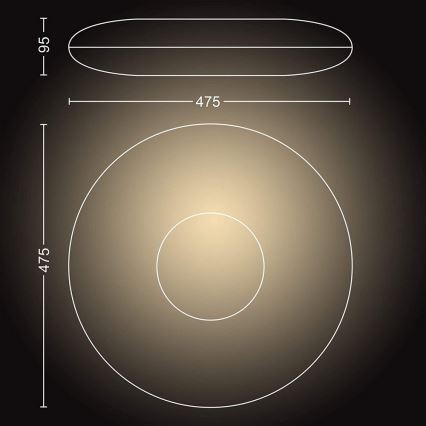 Philips - LED Prigušiva svjetiljka Hue CHER LED/33,5W/230V + DU