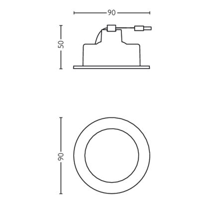 Philips 50113/87/P0 - SET 3x LED Prigušiva ugradbena svjetiljka CASEMENT LED/4,5W/230V