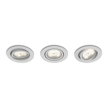 Philips 50113/87/P0 - SET 3x LED Prigušiva ugradbena svjetiljka CASEMENT LED/4,5W/230V