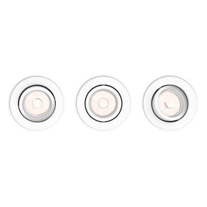 Philips - SET 3x Ugradbena svjetiljka 1xGU10/5,5W/230V