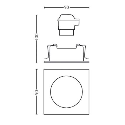 Philips 50191/87/PN - Ugradbena svjetiljka MYLIVING ENNEPER 1xGU10/5,5W/230V