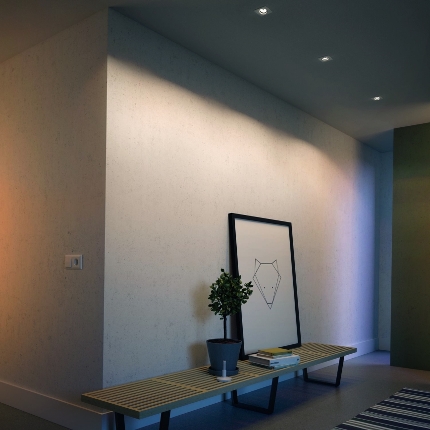 Philips - SET 3x LED RGBW prigušivo ugradno stropno svjetlo 1xGU10/4,8W/230V bijelo + daljinski upravljač