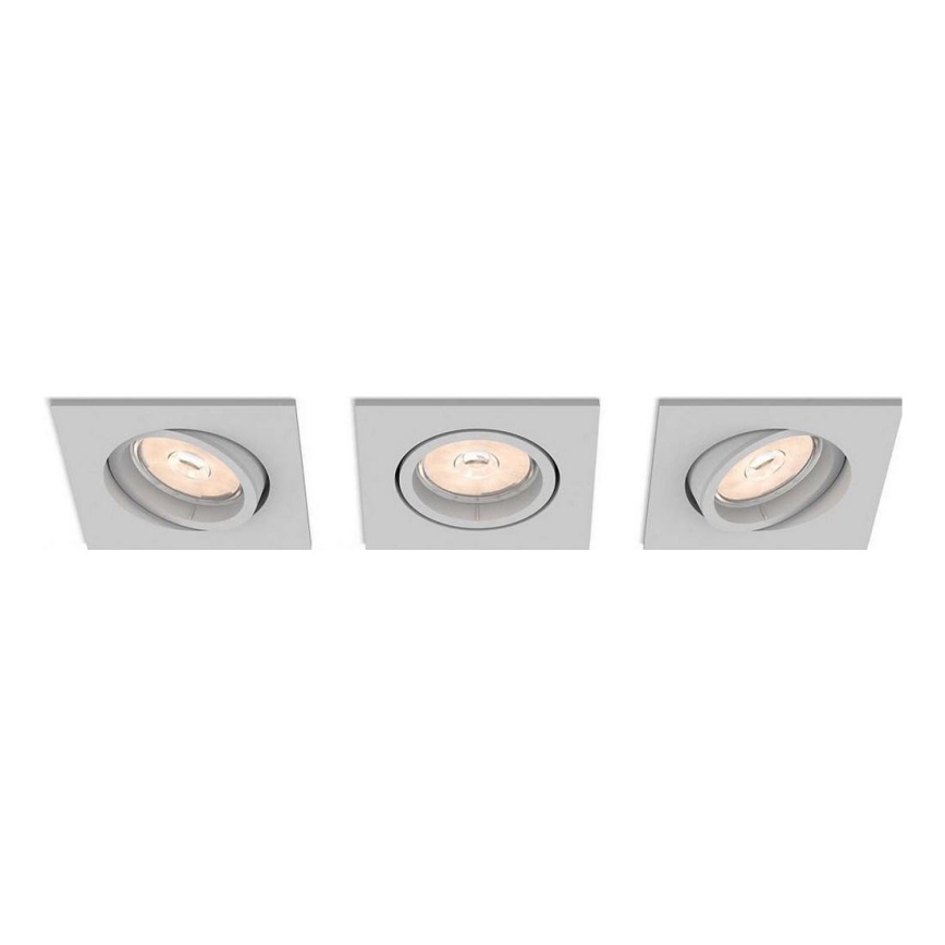 Philips 50193/87/PN - SET 3x Ugradbena svjetiljka ENNEPER 1xGU10/5,5W/230V