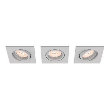Philips 50193/87/PN - SET 3x Ugradbena svjetiljka ENNEPER 3xGU10/5,5W/230V