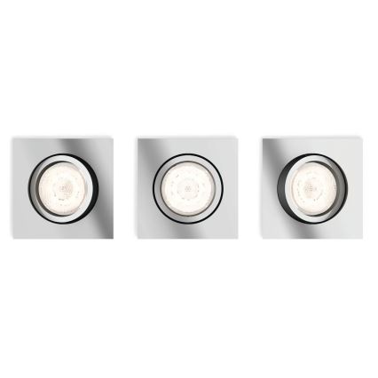 Philips  50393/11/P0 - SET 3x LED Prigušiva ugradbena svjetiljka SHELLBARK LED/4,5W/230V