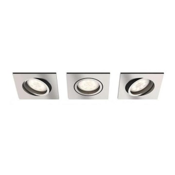 Philips 50393/17/P0 - SET 3x LED Prigušiva ugradbena svjetiljka SHELLBARK Warm Glow 1xLED/4,5W/230V 2200-2700K
