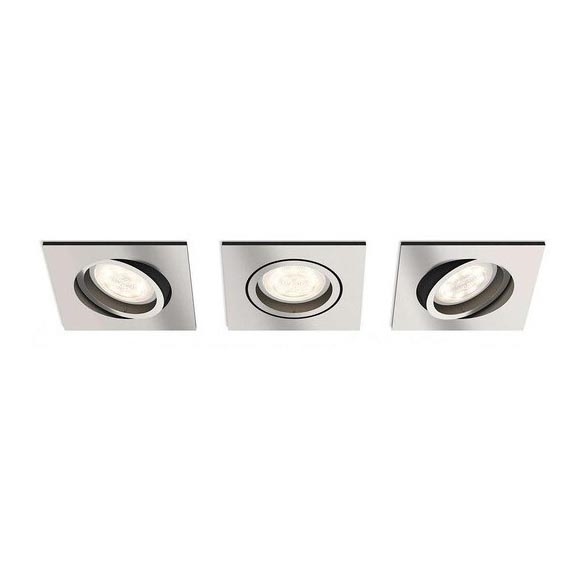 Philips 50393/17/P0 - SET 3x LED Prigušiva ugradbena svjetiljka SHELLBARK Warm Glow 1xLED/4,5W/230V 2200-2700K