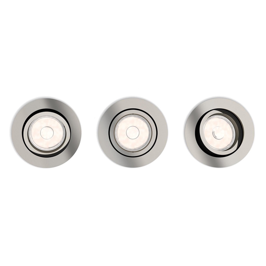 Philips - SET 3x Ugradna svjetiljka 1xGU10/5,5W/230V