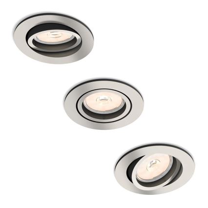 Philips - SET 3x Ugradna svjetiljka 1xGU10/5,5W/230V