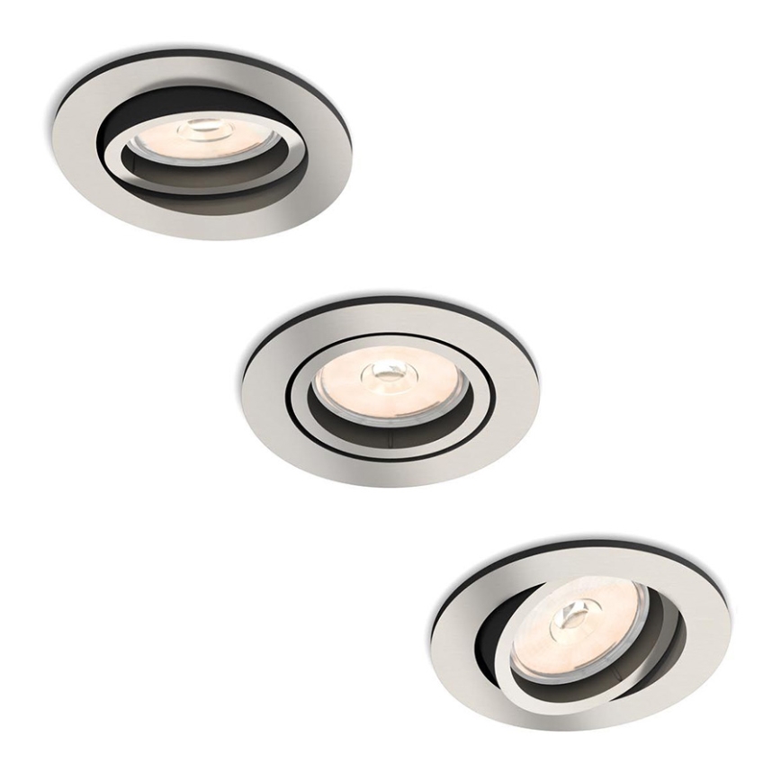 Philips - SET 3x Ugradna svjetiljka 1xGU10/5,5W/230V