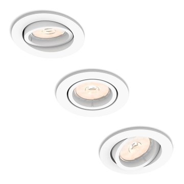 Philips 50393/31/PN - SET 3x Ugradna svjetiljka DONEGAL 3xGU10/5,5W/230V