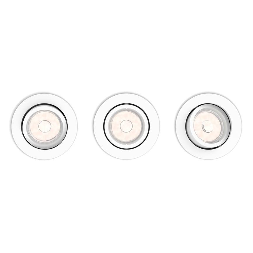 Philips 50393/31/PN - Set od 3 ugradne stropne svjetiljke DONEGAL, 1x GU10/5,5W/230V