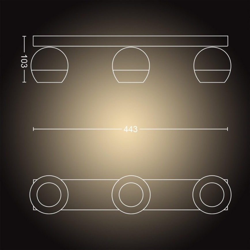 Philips - LED Prigušiva reflektorska svjetiljka Hue BUCKRAM 3xGU10/5W/230V