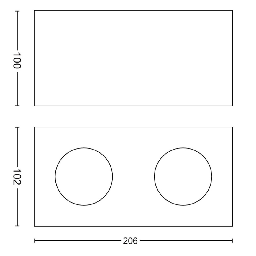 Philips 50492/31/P0 - LED Prigušiva reflektorska svjetiljka MYLIVING BOX 2xLED/4,5W/230V