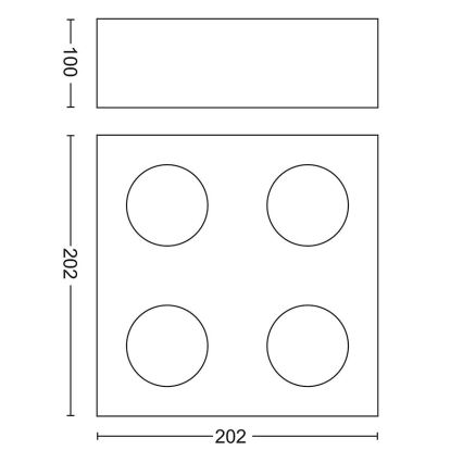 Philips - LED Prigušiva reflektorska svjetiljka 4xLED/4,5W/230V