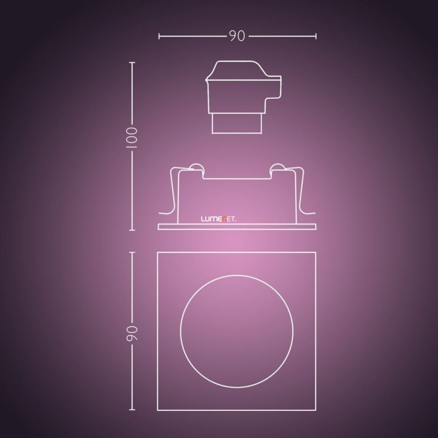 Philips - LED RGBW Prigušiva ugradbena svjetiljka Hue CENTURA 1xGU10/5,7W/230V
