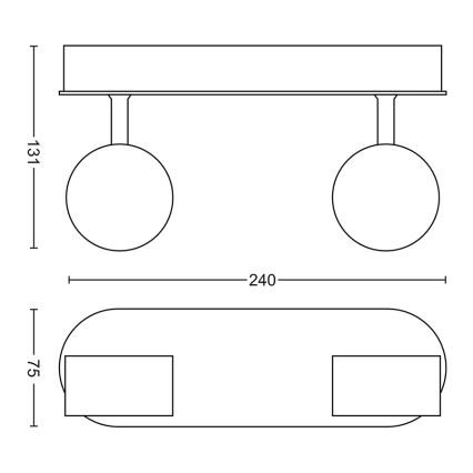 Philips - LED Prigušiva reflektorska svjetiljka 2xLED/4,5W/230V