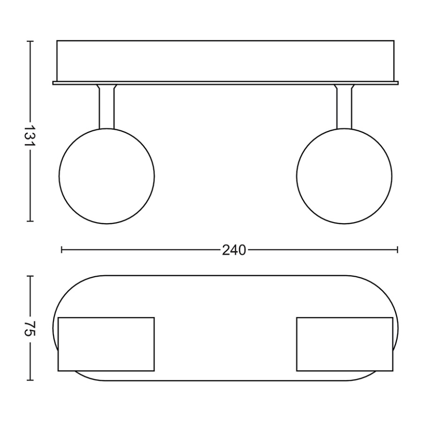Philips - LED Prigušiva reflektorska svjetiljka 2xLED/4,5W/230V