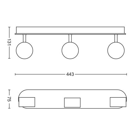 Philips - LED Prigušiva reflektorska svjetiljka 3xLED/4,5W/230V