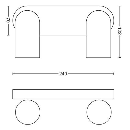 Philips - Stropna svjetiljka 2xGU10/5,5W/230V