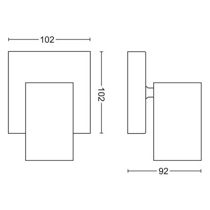 Philips - Stropna svjetiljka 1xGU10/5,5W/230V