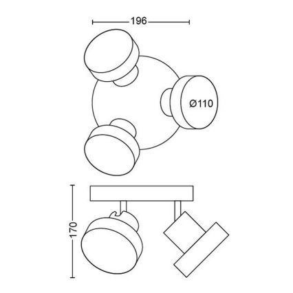 Philips - LED Reflektorska svjetiljka 3xLED/4,5W/230V