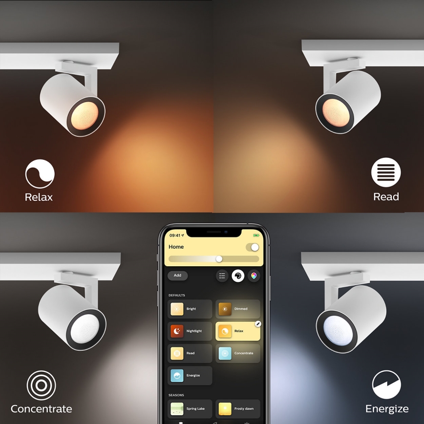 Philips - LED RGBW Prigušiva reflektorska svjetiljka Hue ARGENA 2xGU10/5,7W/230V