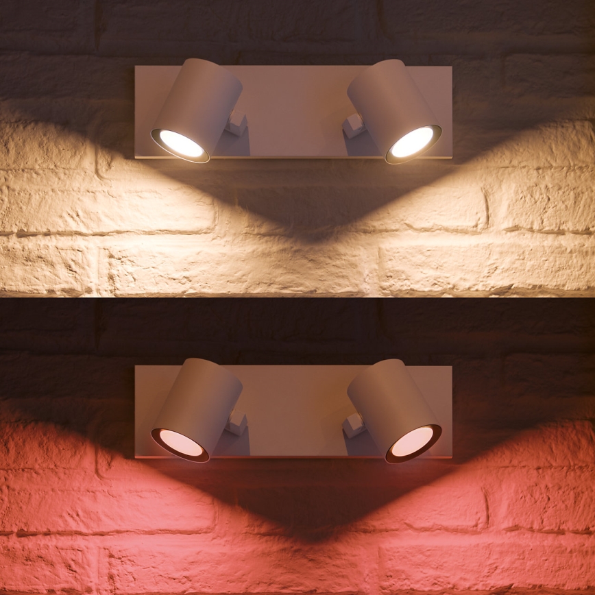 Philips - LED RGBW Prigušiva reflektorska svjetiljka Hue ARGENA 2xGU10/5,7W/230V