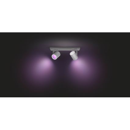 Philips - LED RGBW Prigušiva reflektorska svjetiljka Hue ARGENA 2xGU10/5,7W/230V