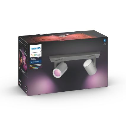 Philips - LED RGBW Prigušiva reflektorska svjetiljka Hue ARGENA 2xGU10/5,7W/230V