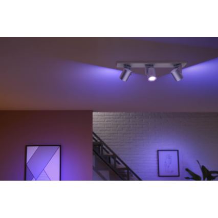 Philips - LED RGBW Prigušiva reflektorska svjetiljka Hue ARGENA 3xGU10/5,7W/230V