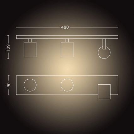 Philips - LED Prigušiva svjetiljka Hue RUNNER 3xGU10/5W/230V + DU