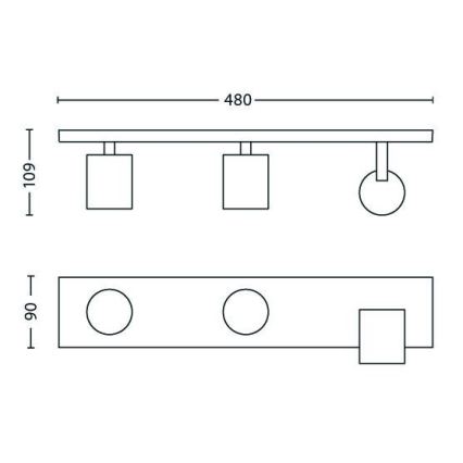 Philips - LED RGBW spot svjetiljka s mogućnošću prigušivanja 3xGU10/6W/230V mat krom + daljinski upravljač