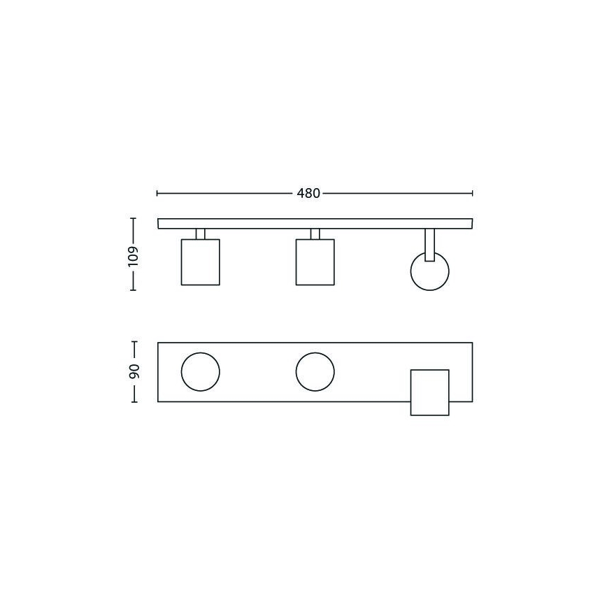 Philips - LED RGBW spot svjetiljka s mogućnošću prigušivanja 3xGU10/6W/230V mat krom + daljinski upravljač