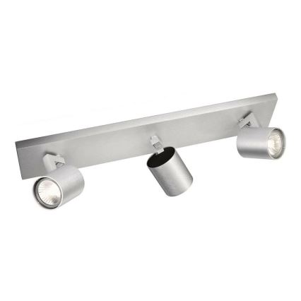 Philips - LED spot, matirani krom, 3x GU10/20W/230V