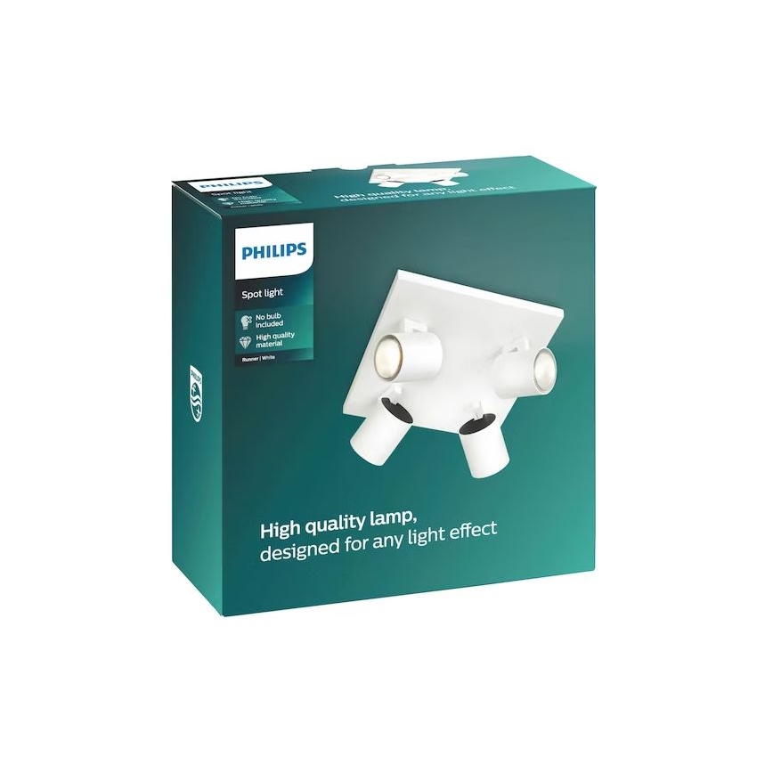 Philips - Stropna spot svjetiljka RUNNER 4xGU10/20W/230V bijela