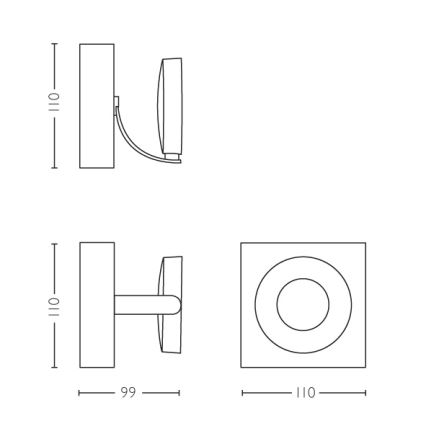 Philips 53170/31/P0 - Prigušiva reflektorska svjetiljka MYLIVING CLOCKWORK 1xLED/4,5W