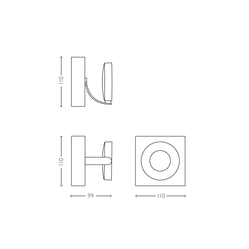 Philips 53170/31/P0 - Prigušivo reflektorsko svjetlo MYLIVING CLOCKWORK LED/4,5W