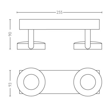 Philips - Prigušiva reflektorska svjetiljka 2xLED/4,5W