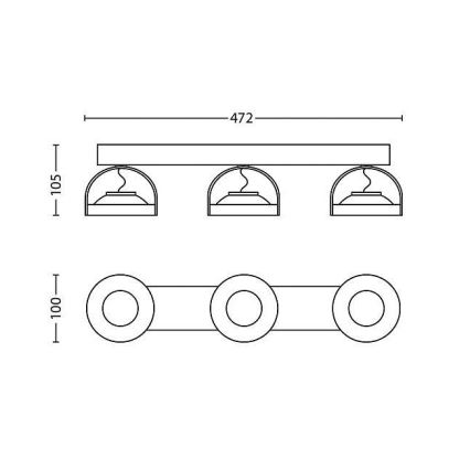 Philips - LED Prigušiva reflektorska svjetiljka 3xLED/4,5W/230V