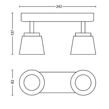 Philips - LED Reflektorska svjetiljka 2xLED/4W/230V