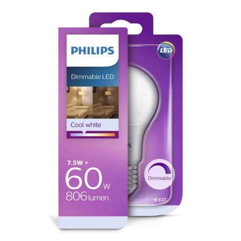 Philips 538625 - LED žarulja za prigušivanje E27/7,5W/230V 4000K