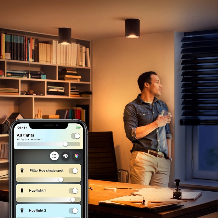 Philips - LED Prigušiva reflektorska svjetiljka Hue PILLAR 1xGU10/5W/230V + daljinski upravljač